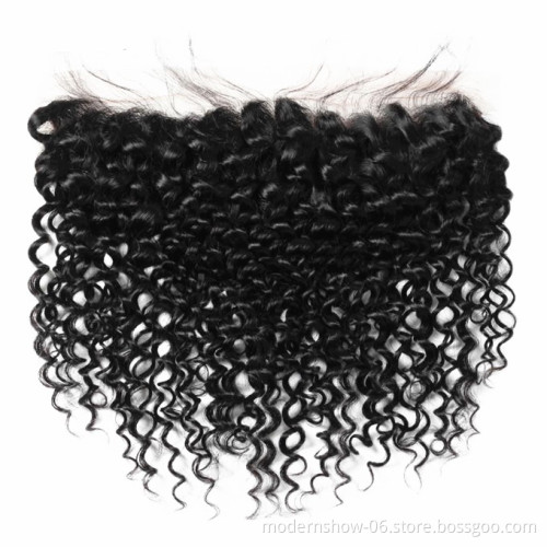 Raw Virgin Kinky Curly Swiss Lace/Transparent Lace Frontal 13*4 Cuticles Aligned Raw Virgin Hair